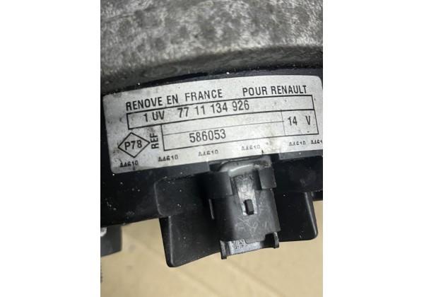 Генератор з водяним охолодженням Renault Espace 4, Megane 2, Scenic 2, Trafic 2, Master 2, 1.9DCi, 2.0DCi, 2.2DCi, 14V, 155A, 0986049450, 7711134926, 8200290220, 8200495269, 8200667617, 8200138269