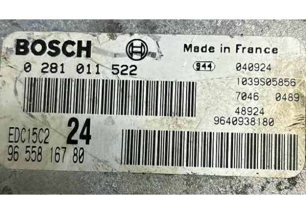 Комплект запалювання, ЕБУ, комп'ютер Citroen C8, Peugeot 807, 2.2 HDi, 0281011522, 9655816780, 9640938180, 1499703080, 4162Y2, 36353100