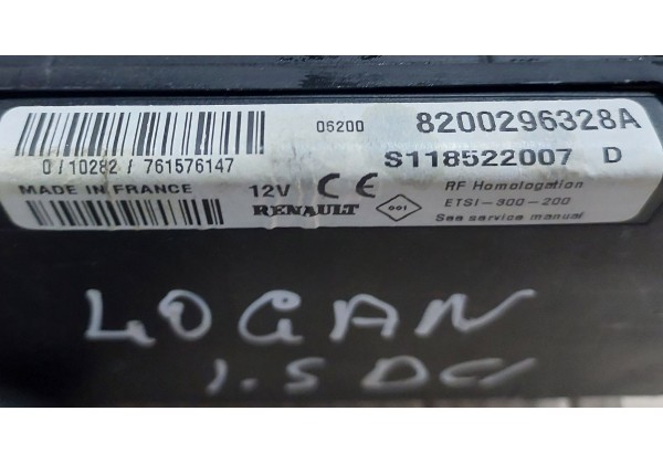Комплект запалювання, ЕБУ Renault Logan, Sandero, 1.5 DCi, Euro 4, 8200513058, 8200603070, 8200296328 A, S118522007 D