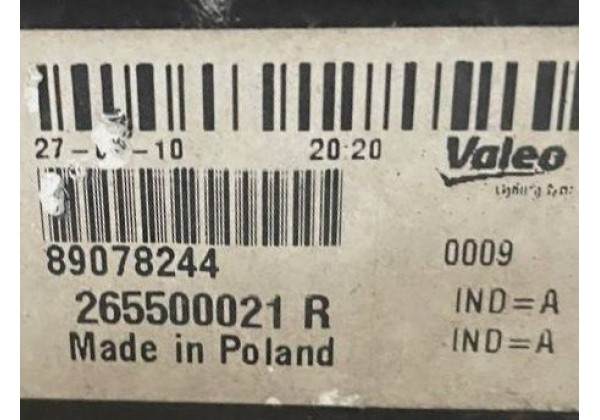 Ліхтар задній правий Renault Laguna 3, SW, 265500021R, 265500002R, 89078244