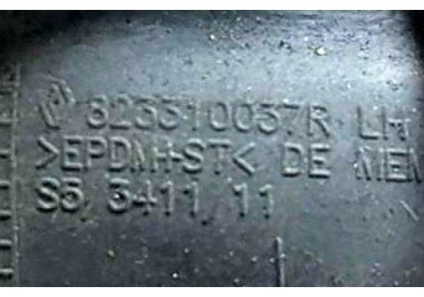 Ущільнювач лівого заднього скла Renault Megane 3, кабріолет, 823310037R