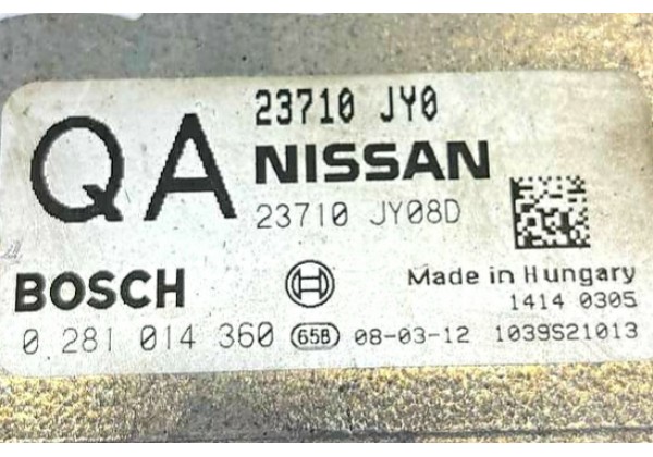 Комплект запалювання, ЕБУ, комп'ютер Renault Koleos, 2.0 DCi, 08-16, 23710JY08D, 0281014360, 284B1JY10A