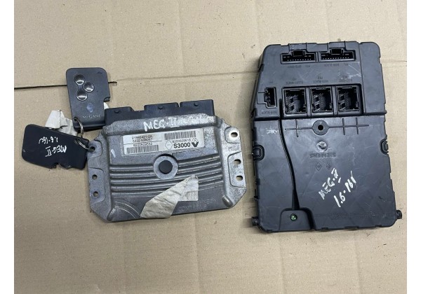 Комплект запалювання, ЕБУ, комп'ютер, Renault Megane 2, Scenic 2, 1.6 16V, 8200509516, 8200509552, 21585421-2A, 8200412548
