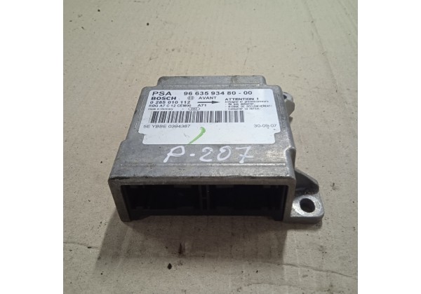 Блок управління подушками безпеки AIRBAG Peugeot 207, 9663593480