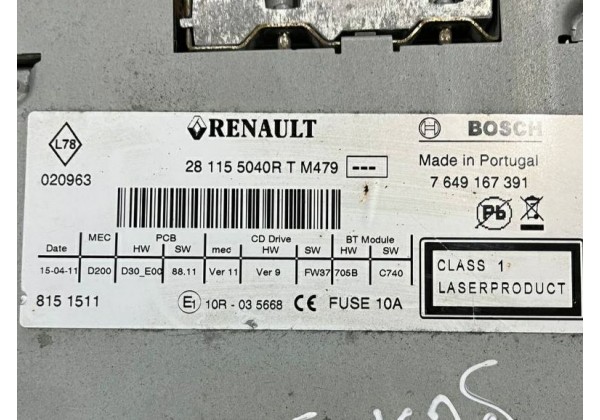 Автомагнітола Renault Megane 3, Scenic 3, 281155040R