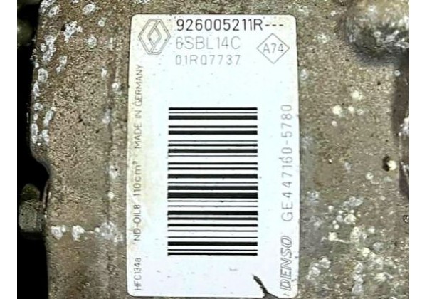 Компресор кондиціонера Renault Megane III, Scenic III 1.2, 1.4 Tce, 1.6 DCi, 8200958328, 926005211R, 6SBL14C