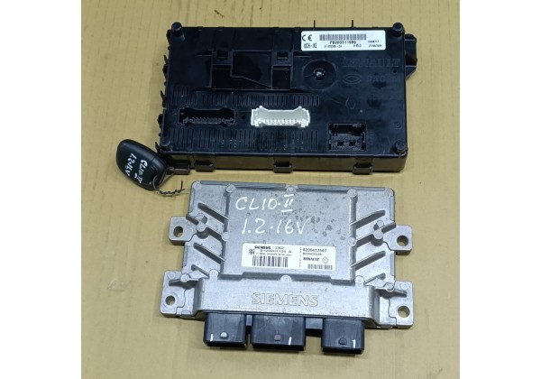 Комп'ютер, комплект запалювання Рено Кліо 2 для 1.2 бензин (D4F722), Siemens, SIM32, S120201105a, 8200417597, 8200400246, P8200311989