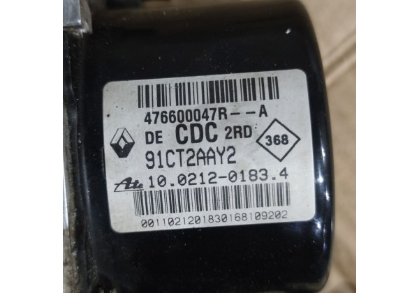Блок ABS Рено Лагуна 3, 00.0403-166D.1, 476600047R, 91CT2AAY2