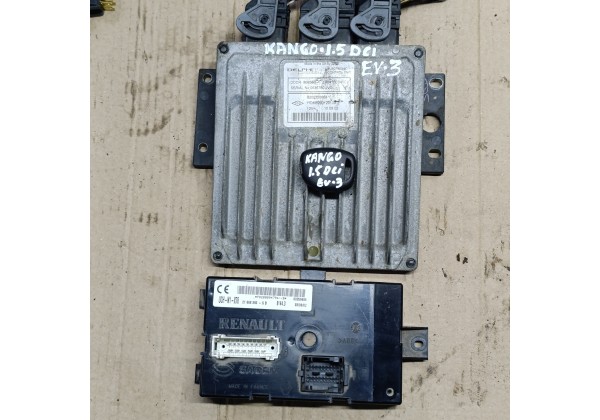 Комп'ютер двигуна, комплект запалювання Рено Канго 1.5 дці, Євро 3, 8200250663,HOM8200129109
