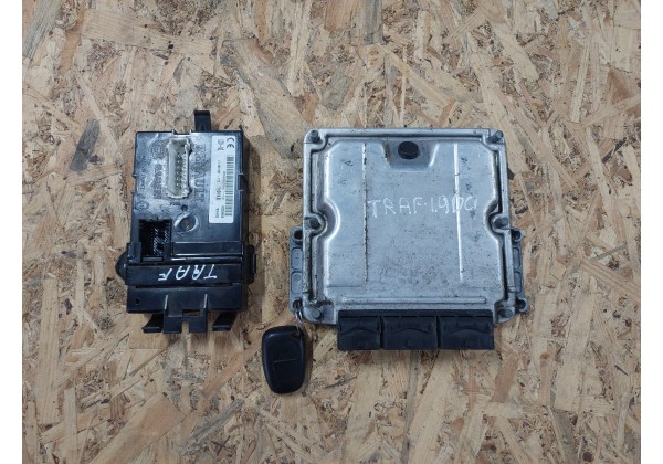 Комплект запалювання ЕБУ, комп'ютер, Renault Trafic 2, 1.9 DCi, 0281010632, 8200051608, 8200118526, 8200156017 D