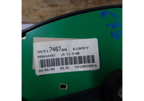 Панель приладів Peugeot 206, 2.0 8v, 9651740780