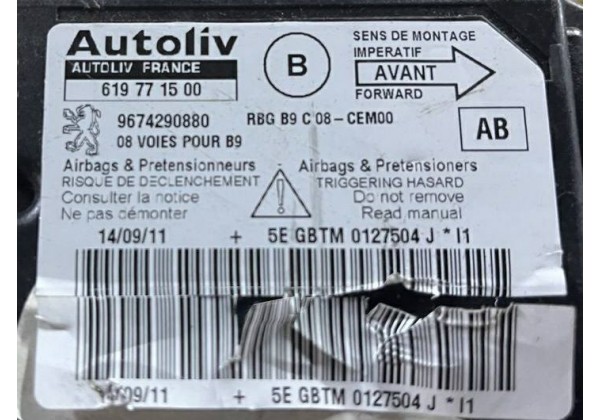 Блок управління AIRBAG Citroen Berlingo 2, Peugeot Partner 2, 9674290880