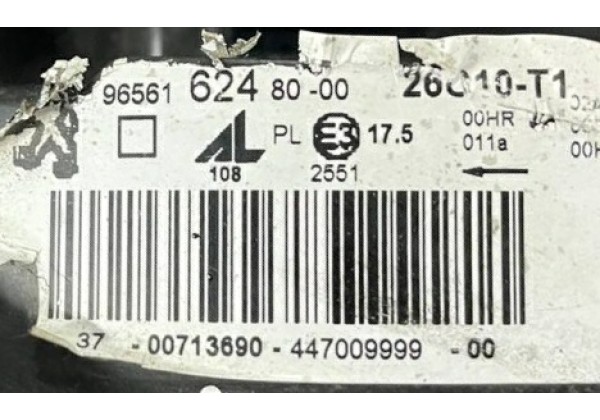Фара передня права Peugeot 308, T7, -11р, 9656162480, ДЕФЕКТ КРІПЛЕНЬ!