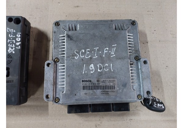 Комплект запалювання Renault Megane 1, Scenic 1, 1.9 DCi, 0281010819, 8200039569, 8200166362, 8200029342 B, S108502610
