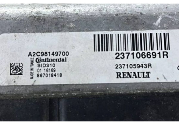 Електронний блок управління двигуном, ЕБУ, комп'ютер Renault Megane 3, 1.5 DCi, Continental, 237106691R, 237105943R, A2C98149700