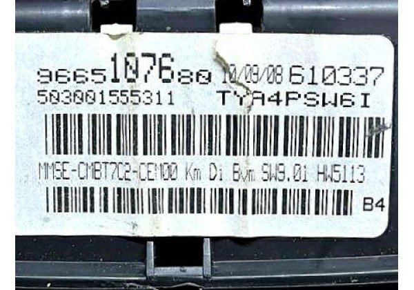 Щиток приладів Peugeot 308 (T7), 07-13, 1.6 HDi, 2.0 HDi, 610337, 9665107680