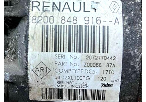 Компресор кондиціонера Renault Trafic 2, Espace 4, Vel Satis, 2.0 DCi, 2.3 CDTI, 7711368772, 8200454172, 8200848916