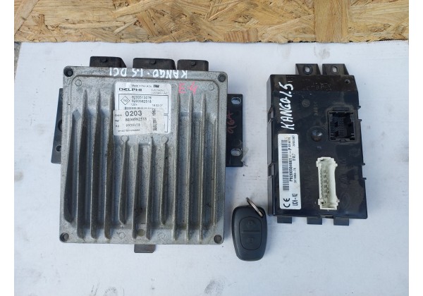 Комплект запалювання ЕБУ Renault Kangoo, 1.5 DCi, Euro 4, 8200513076, 8200582518, 8200584661