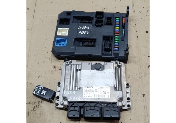 Комп'ютер, блок керування двигуном, комплект запалювання Сітроен С3, Пежо 207 для двигуна 1.4 vti,EP3,0261S06472,9675495080,9666319180