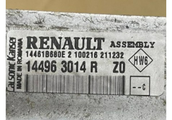 Інтеркулер Renault Captur, Duster, Dokker, Logan 2, Lodgy, Sandero 2, 0.9 TCe, 144963014R