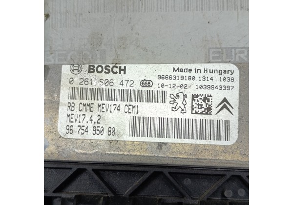 Комп'ютер, блок керування двигуном, комплект запалювання Сітроен С3, Пежо 207 для двигуна 1.4 vti,EP3,0261S06472,9675495080,9666319180