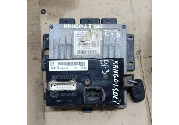 Комп'ютер, модуль керування двигуном , комплект запалювання Рено Канго,1.5 дці, Євро 3, 8200331477,8200374301, R0410C122B