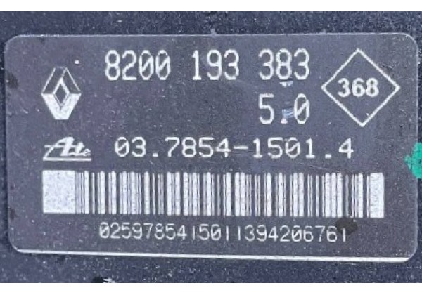 Вакуумний підсилювач гальм Renault Clio 2, Symbol, 1.2 16V, 8200193383, 03785415014