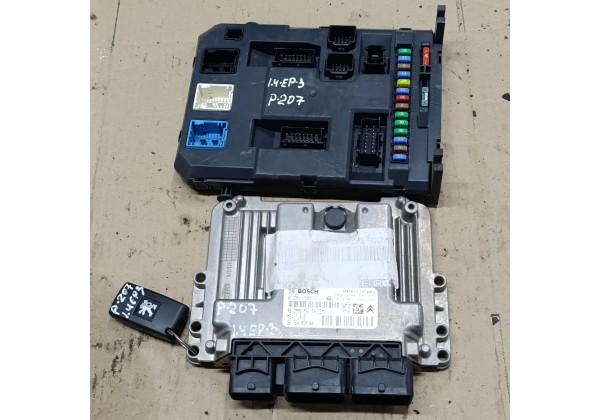 Комп'ютер, блок керування двигуном, комплект запалювання Сітроен С3, Пежо 207 для двигуна 1.4 vti,EP3,0261S06472,9675495080,9666319180