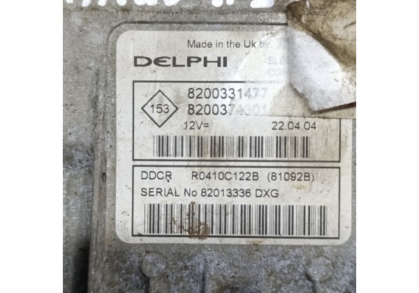 Комп'ютер, модуль керування двигуном , комплект запалювання Рено Канго,1.5 дці, Євро 3, 8200331477,8200374301, R0410C122B