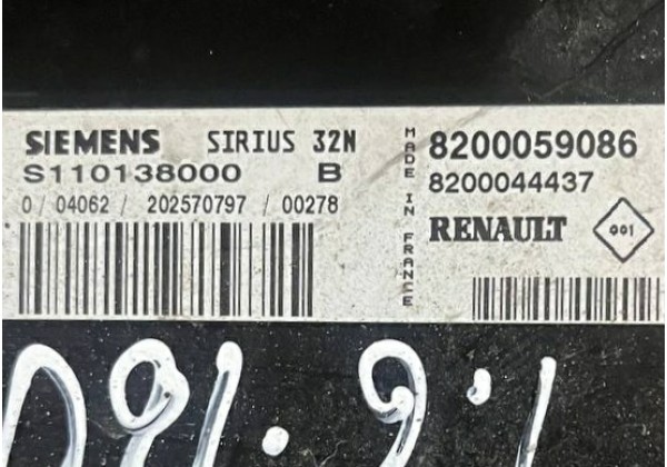 Комплект запалювання Renault Clio 2, Symbol, 98-02, 1.6 16V, 8200044437, 8200059086, S110138000, 8200031557