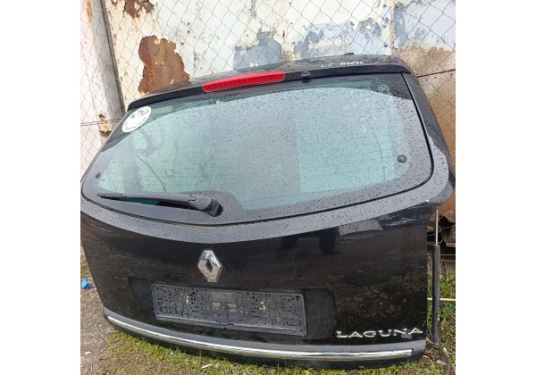 Кришка багажника комплектна, без замка, Рено Лагуна 2 рестайл, комбі, колір NV676, скло відкривне