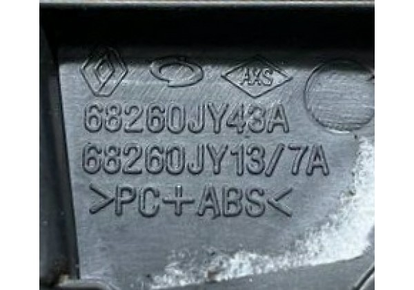 Декоративна накладка торпедо центральна нижня Renault Koleos, 08-16, 68260JY43A, 68260JY13/7A