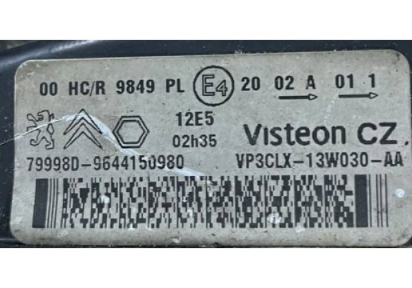 Фара ліва Peugeot Partner, Citroen Berlingo, 2002-2010, 6204AX, 9644150980