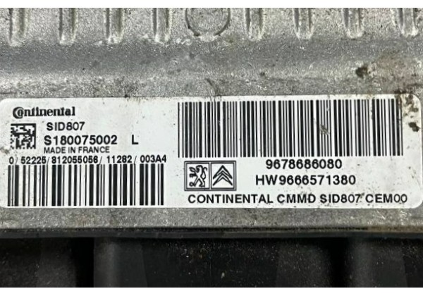 Комплект запалювання, ЕБУ, комп'ютер Citroen Berlingo 2, Peugeot Partner 2, 1.6 EHDi, S180075002 L, 9678686080, 9666571380