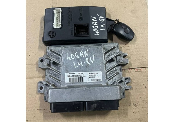 Комплект запалювання, ЕБУ, комп'ютер Renault Logan, Sandero, 1.4 8V, S110140011 A, 8200483732, 8200326380, 8200296328 B, U118522007 E