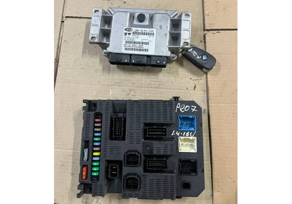 Комплект запалювання, ЕБУ, комп'ютер Peugeot 207, 1.4 16V, 9663380880, 9654596080, 9659285380