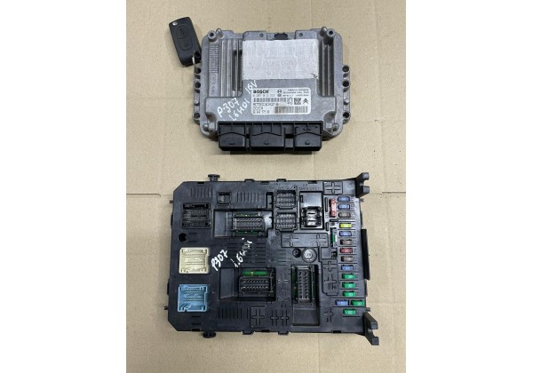 Комплект запалювання, ЕБУ, комп'ютер Citroen C4, Peugeot 307, 1.6 HDi 16V, 0281013332, 9664257580, 9653958980, 9664968980