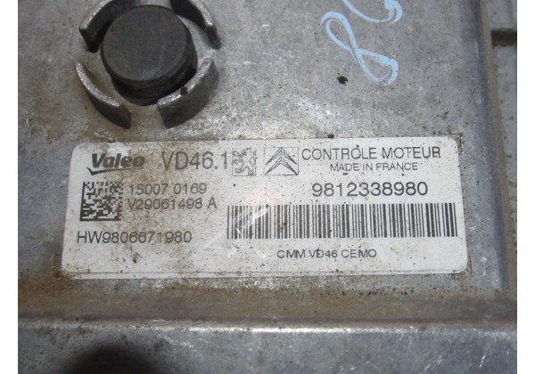 Комп'ютер двигуна 1.2 THP, Peugeot 308,3008, Citroen c3, C4,9812338980