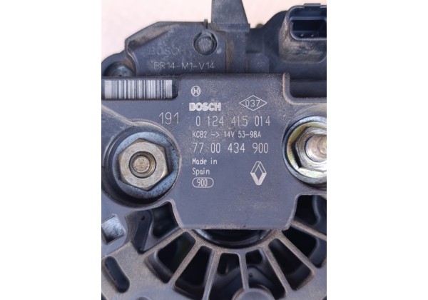 Генератор 14, 1.6 16v  двигунів Renault 98A,7700434900,0124415014