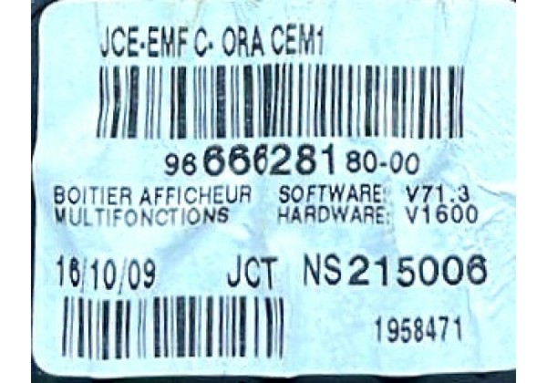 Інформаційний дисплей Peugeot 407, 9666628180 - 00