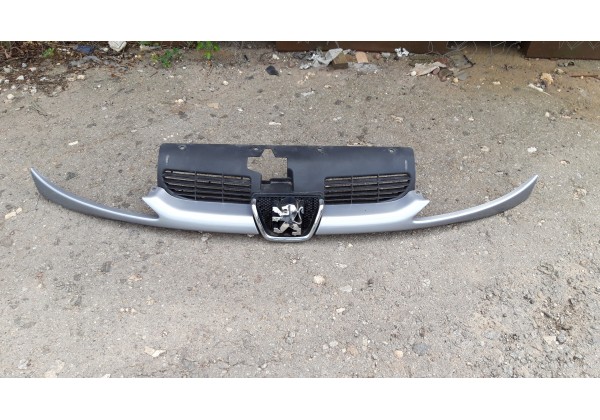 Накладка під фари з решіткою Peugeot 206, 98-09, 7804H4, 7810C5, 7804H5, 9628934280, 9628691277 *