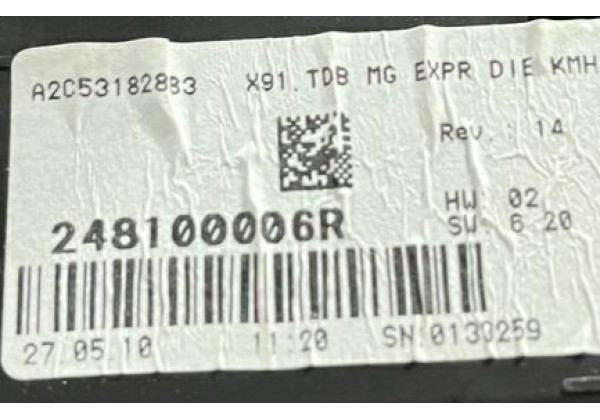 Панель приладів Renault Laguna 3, 1.5 DCi, 2.0 DCi, 248100006R