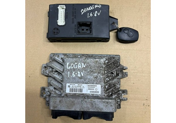 Комплект запалювання, ЕБУ, комп'ютер Renault Logan, Sandero, 1.6 8V, 8200856659, 8200598393, S110140025 A, 8201013757, U118522007 F