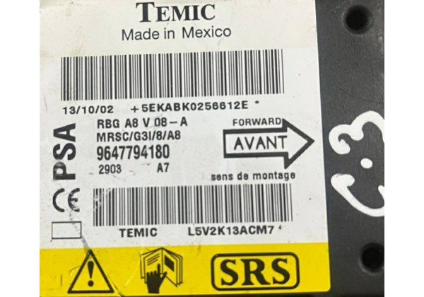 Блок управління AIRBAG Citroen C3, 9647794180