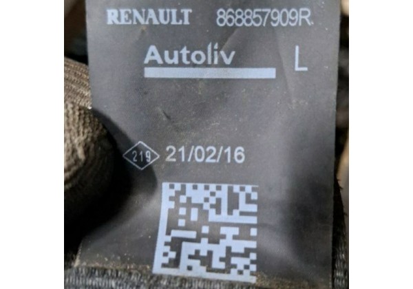Ремінь безпеки передній лівий Renault Logan 2, Sandero 2, 868857909R, 621088600C