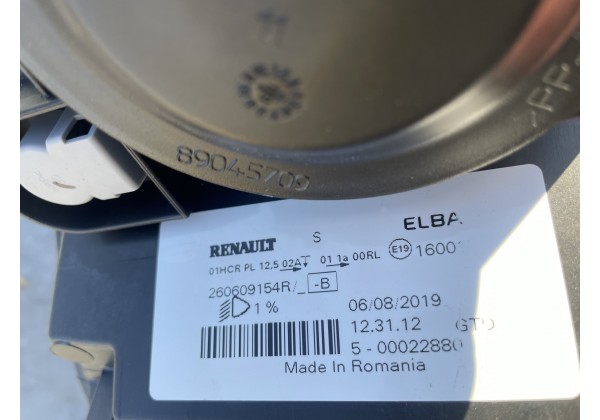 Фара ліва оригінал Renault Logan II, 260609154R