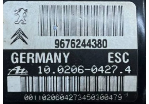 Блок ABS Peugeot 207, 9676244380, 10020604274, 10096039273