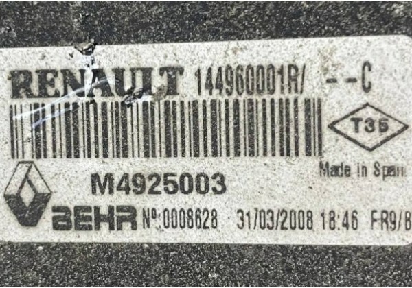 Інтеркулер Renault Laguna 3, 2.0 DCi, 144960001R, M 4925003