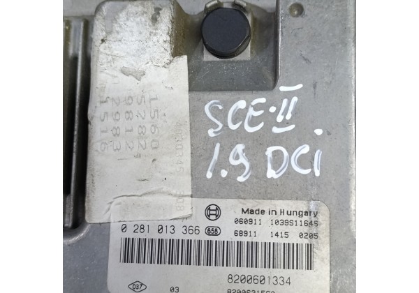 Комплект запалювання,ЕБУ, комп'ютер Рено Сценік 2, 1.9 дці, АКПП, 0281013366,8200601334,8200631560,8200606830,S118400260G