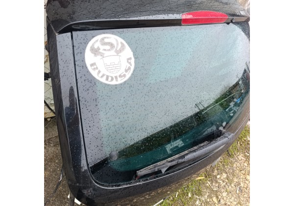 Кришка багажника комплектна, без замка, Рено Лагуна 2 рестайл, комбі, колір NV676, скло відкривне